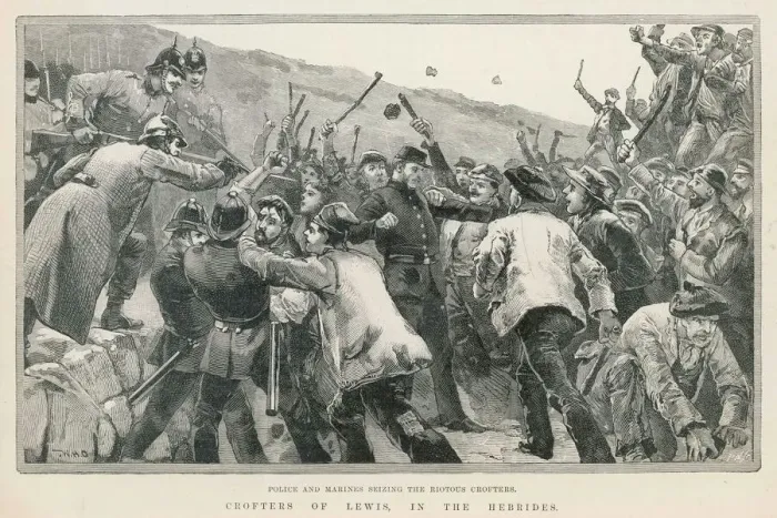 Framed Print : Hebrides Riots, 1888 Framed Print : Hebrides Riots, 1888