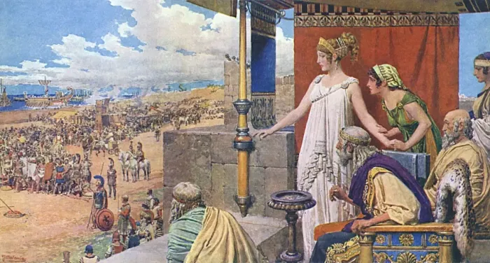 Framed Print : Helen of Troy by Matania Framed Print : Helen of Troy by Matania