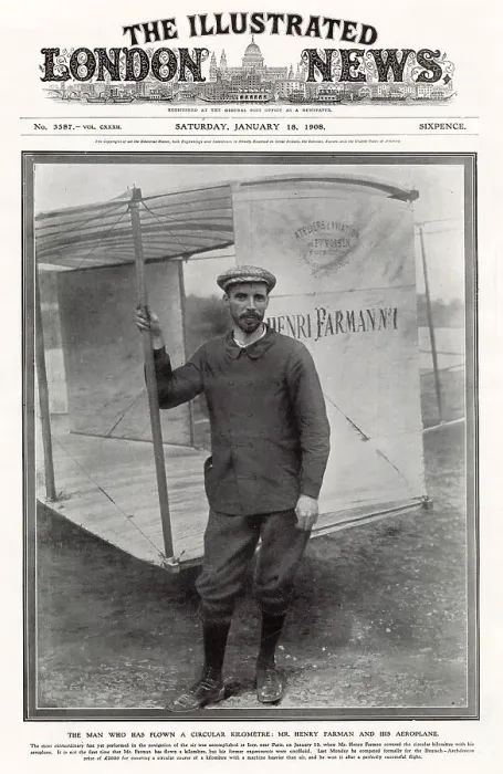 Framed Print : Henri Farman Framed Print : Henri Farman