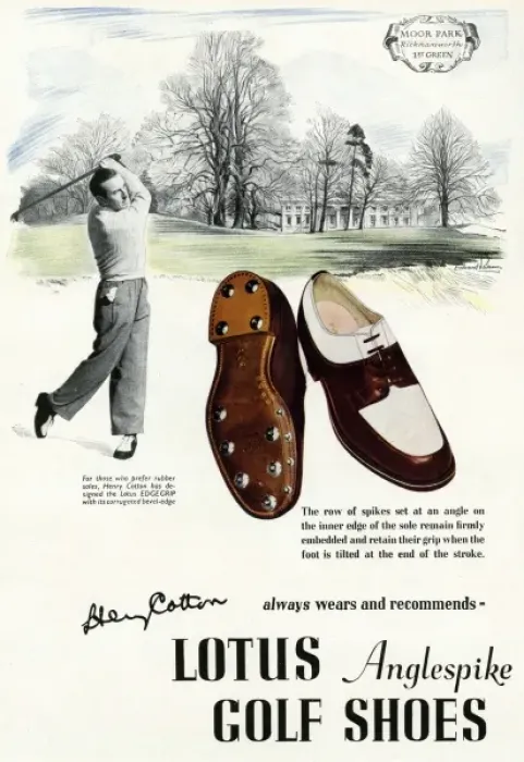 Framed Print : Henry Cotton Lotus Golf Shoes advert