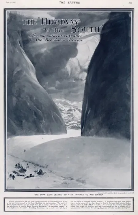 Framed Print : The Highway to the South - Scott expedition Framed Print : The Highway to the South - Scott expedition