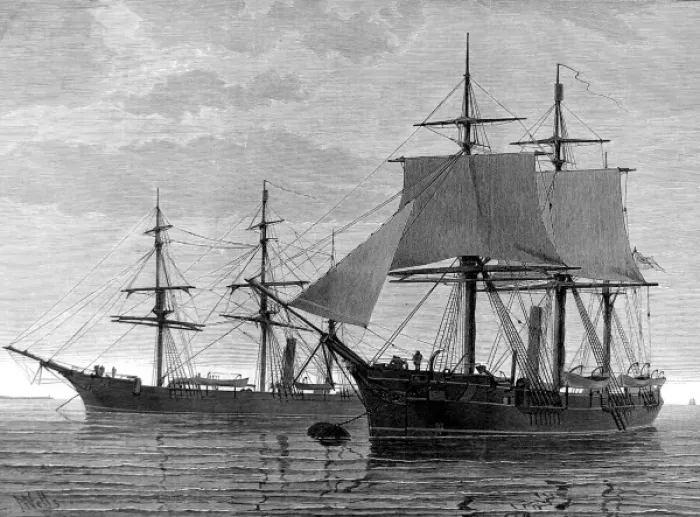 Framed Print : HMS Discovery and HMS Alert, 1875 Framed Print : HMS Discovery and HMS Alert, 1875