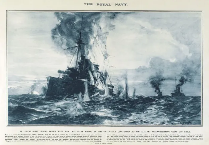 Framed Print : HMS Good Hope in Great War Deeds, WW1 Framed Print : HMS Good Hope in Great War Deeds, WW1
