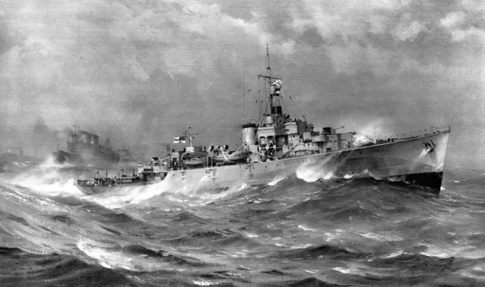 Framed Print : HMS Helmsdale, North Atlantic, 1944 Framed Print : HMS Helmsdale, North Atlantic, 1944