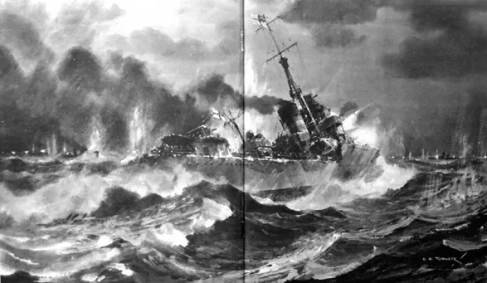 Framed Print : HMS Onslow at the Battle of the Barents Sea, Second World Framed Print : HMS Onslow at the Battle of the Barents Sea, Second World