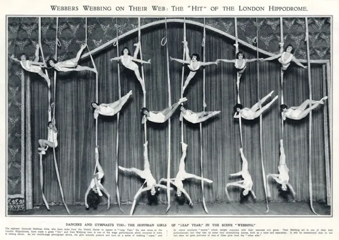 Framed Print : The Hoffman Girls performing webbing act, London Hippodrome Framed Print : The Hoffman Girls performing webbing act, London Hippodrome