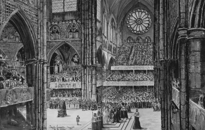 Framed Print : The Homage to the Queen, Coronation 1953 Framed Print : The Homage to the Queen, Coronation 1953