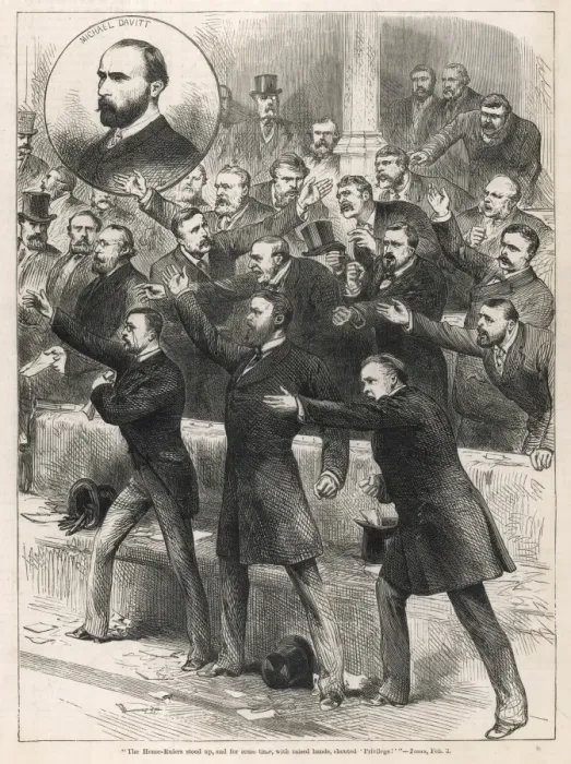 Framed Print : Home Rulers shouting in the House of Commons Framed Print : Home Rulers shouting in the House of Commons