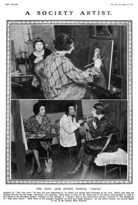 Framed Print : The Hon. Lois Sturt paints Dacia Framed Print : The Hon. Lois Sturt paints Dacia