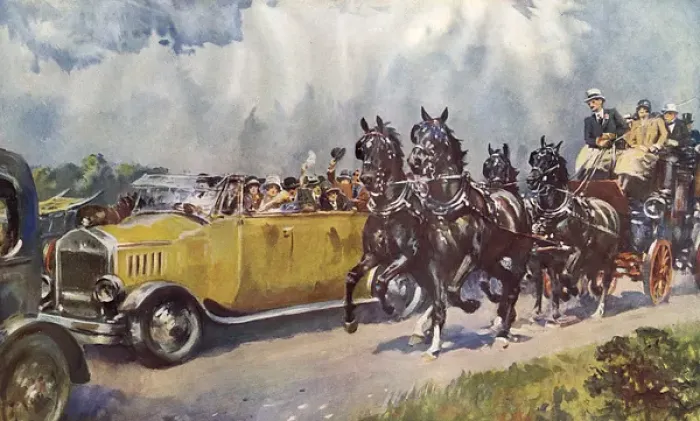 Framed Print : Horse & Horse Power bound for Goodwood by Gilbert Holiday Framed Print : Horse & Horse Power bound for Goodwood by Gilbert Holiday