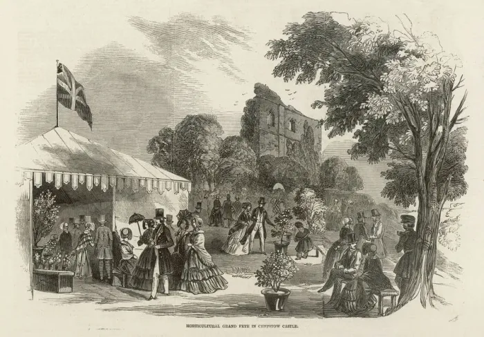 Framed Print : Horticultural fete, Chepstow Castle, South Wales