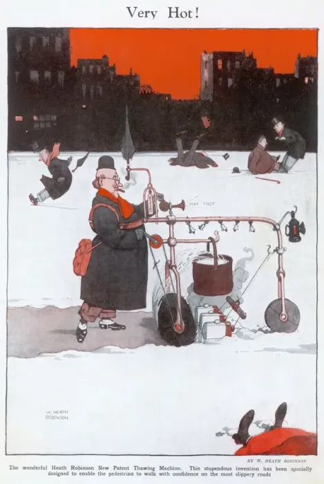 Framed Print : Very Hot! by William Heath Robinson
