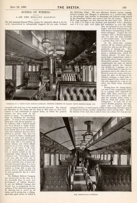 Framed Print : Hotels on wheels by the Midland Railway, 1893 Framed Print : Hotels on wheels by the Midland Railway, 1893