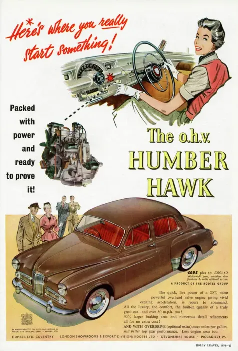 Framed Print : Humber Hawk advertisement