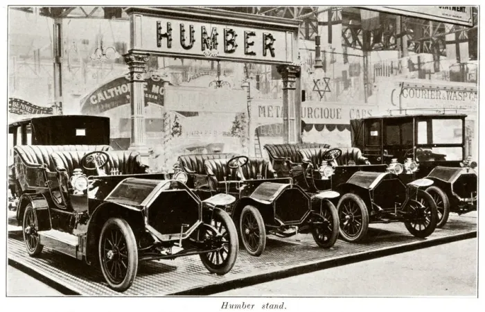 Framed Print : Humber stand at Motor Show, Olympia 1907