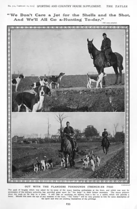 Framed Print : Hunting at the Front, 1915 Framed Print : Hunting at the Front, 1915