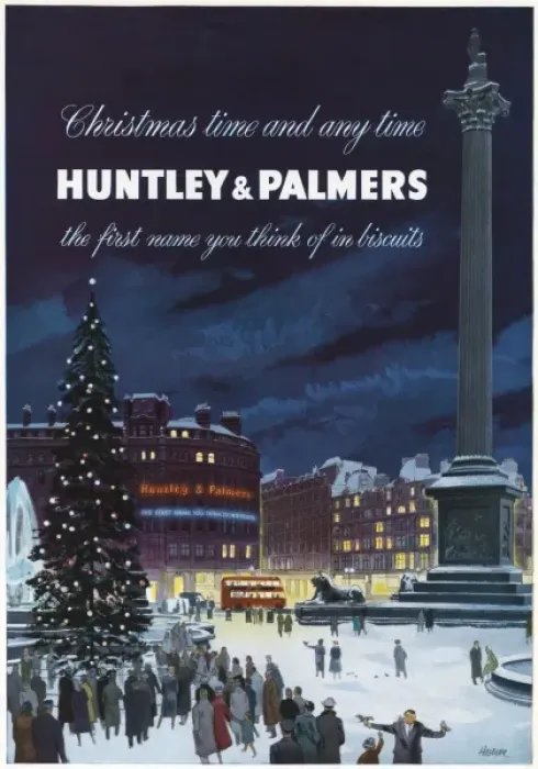 Framed Print : Huntley and Palmers Christmas advertisement Framed Print : Huntley and Palmers Christmas advertisement