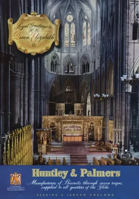 Framed Print : Huntley & Palmers Coronation advert, 1953