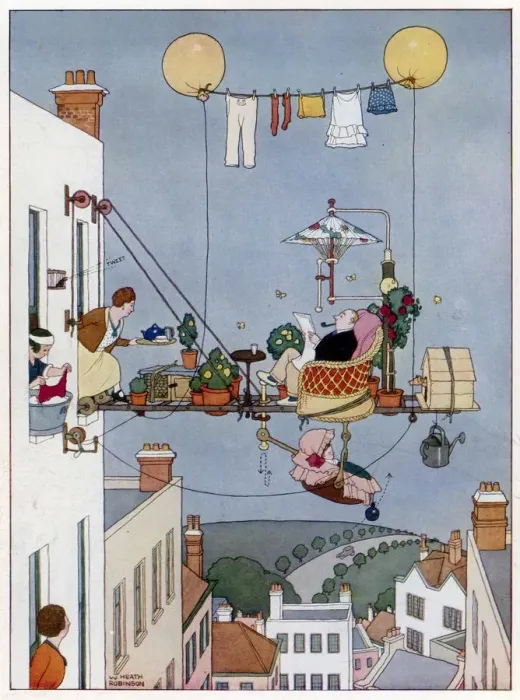 Framed Print : An Ideal Home No. II. The Folding Garden Framed Print : An Ideal Home No. II. The Folding Garden