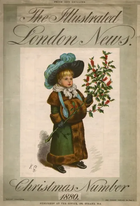 Framed Print : Illustrated London News Christmas Number 1880 Kate Greenaway Framed Print : Illustrated London News Christmas Number 1880 Kate Greenaway