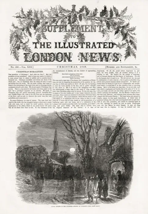 Framed Print : Illustrated London News Christmas supplement 1848 Framed Print : Illustrated London News Christmas supplement 1848