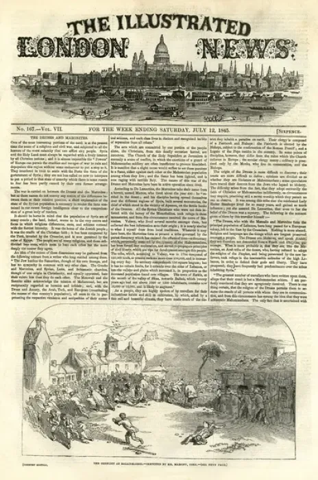 Framed Print : Illustrated London News cover, 12th July 1845