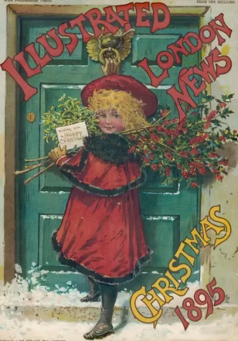Framed Print : Illustrated London News front cover Christmas 1895 Framed Print : Illustrated London News front cover Christmas 1895