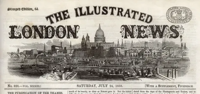 Framed Print : The Illustrated London News masthead, 1858