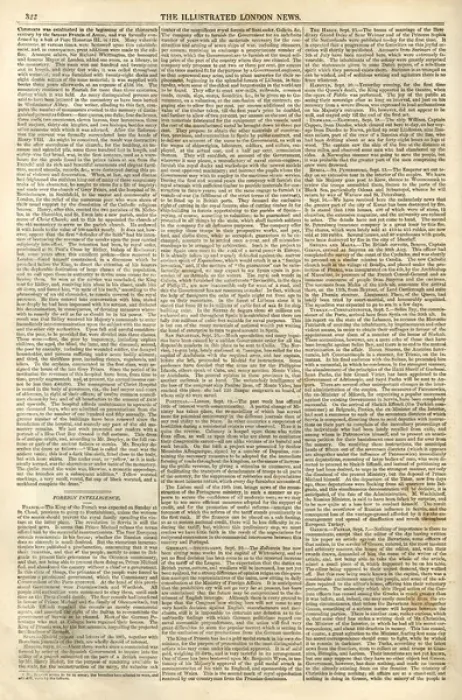 Framed Print : Illustrated London News page 2, 1st October 1842