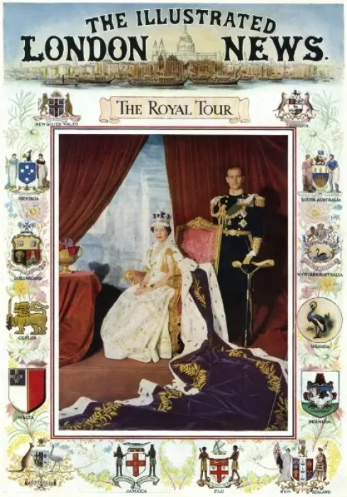 Framed Print : The Illustrated London News Royal Tour 1953 issue Framed Print : The Illustrated London News Royal Tour 1953 issue