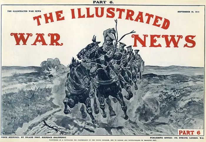 Framed Print : Illustrated War News front cover, artillery Framed Print : Illustrated War News front cover, artillery