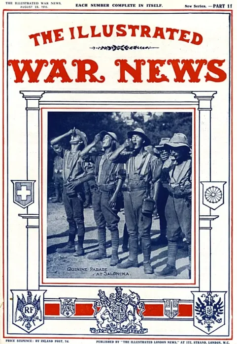 Framed Print : Illustrated War News - Quinine parade in Salonika Framed Print : Illustrated War News - Quinine parade in Salonika