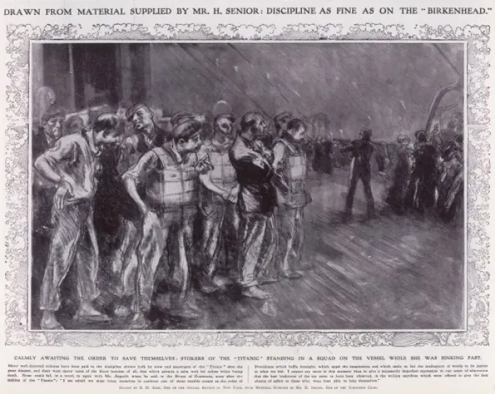 Framed Print : An illustration of the last moments of the Titanic