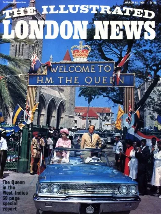 Framed Print : ILN front cover. Queen Elizabeth II in the West Indies Framed Print : ILN front cover. Queen Elizabeth II in the West Indies