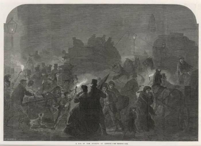 Framed Print : Iln  /  Foggy London  /  1867