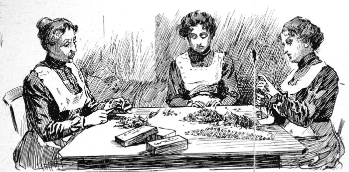 Framed Print : Immigrants making cigarettes in their lodgings, London, 1904 Framed Print : Immigrants making cigarettes in their lodgings, London, 1904