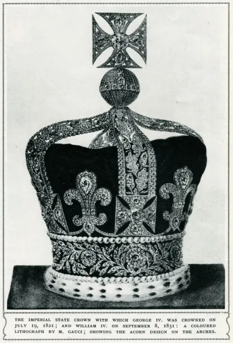 Framed Print : Imperial State Crown that George IV, was crowned 1821 Framed Print : Imperial State Crown that George IV, was crowned 1821