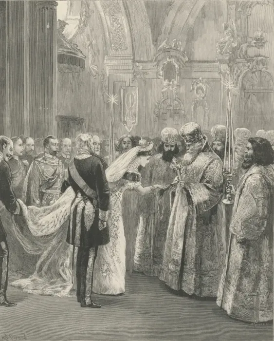 Framed Print : The Imperial wedding at St. Petersburg