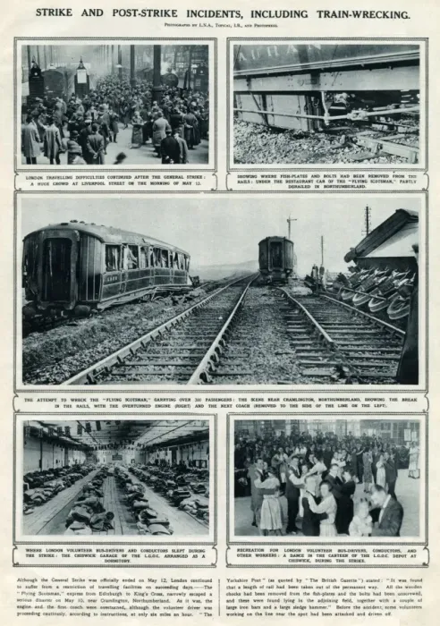 Framed Print : Incidents including train-wrecking: General Strike 1926 Framed Print : Incidents including train-wrecking: General Strike 1926