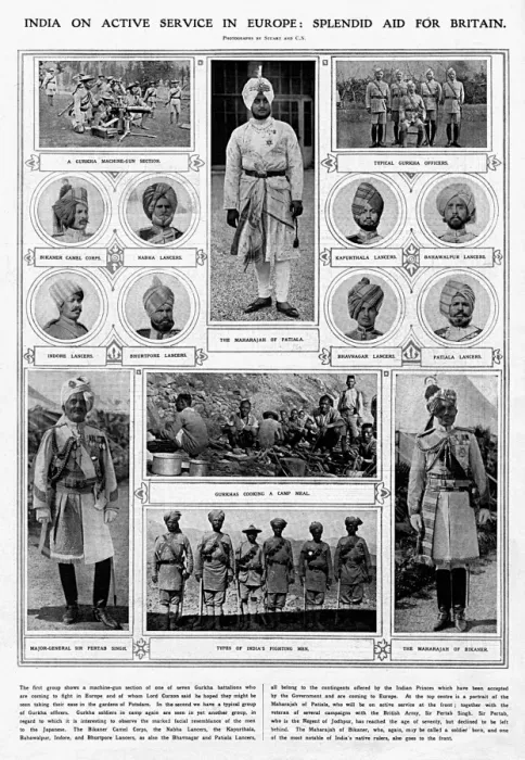 Framed Print : India on active service during World War I Framed Print : India on active service during World War I