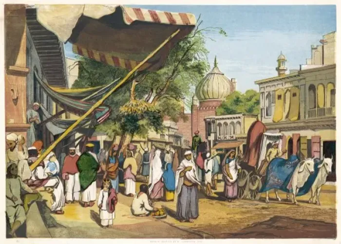 Framed Print : India / Delhi Street 1857 Framed Print : India / Delhi Street 1857