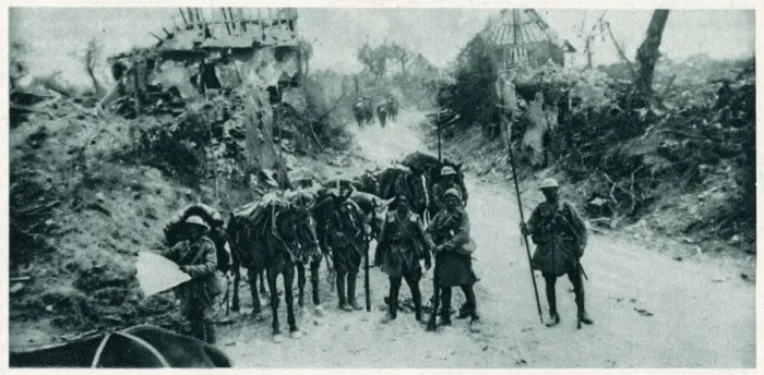 Framed Print : The Indian cavalry in action in France 1916