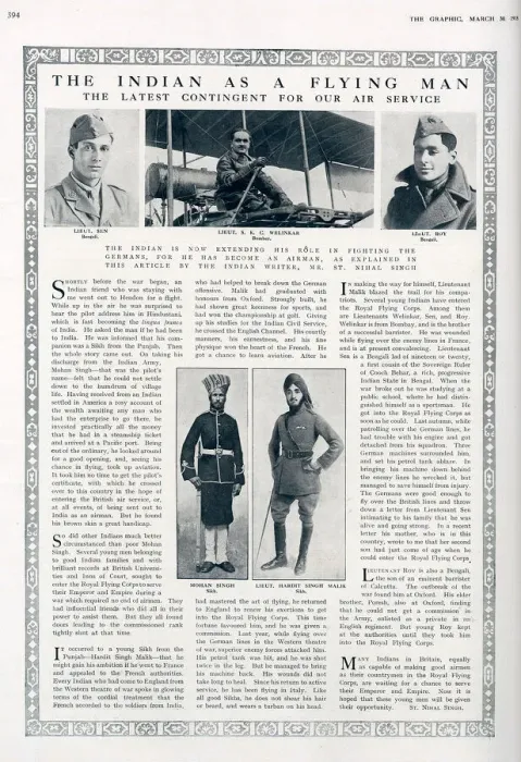 Framed Print : The Indian as a Flying Man, WW1