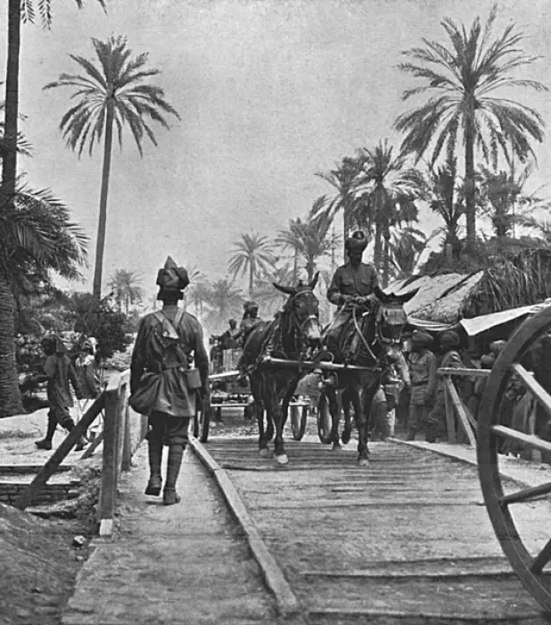 Framed Print : Indian transport in Mesopotamia, 1916