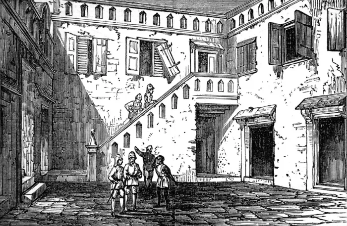 Framed Print : Inner courtyard of King of Ashantis palace, 1874 Framed Print : Inner courtyard of King of Ashantis palace, 1874