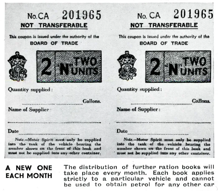 Framed Print : Inside of ration book for motor spirit, September 1939