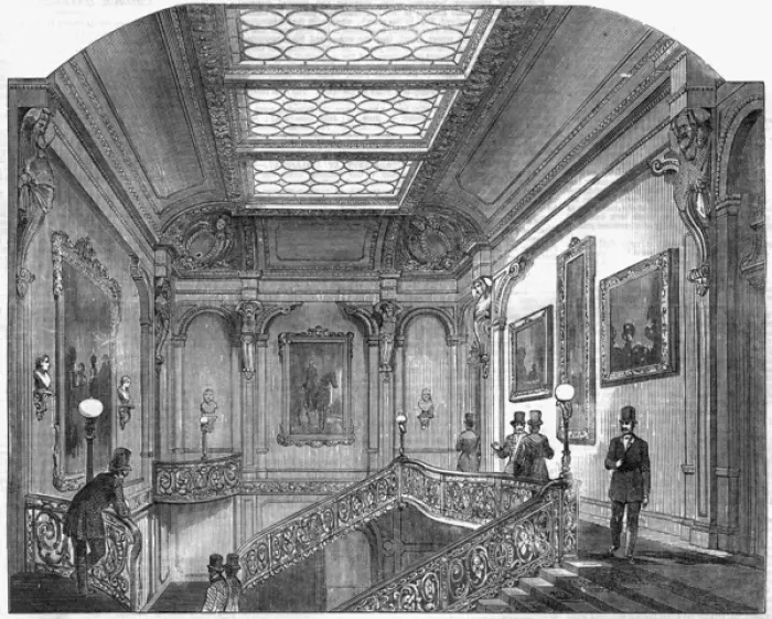 Framed Print : Interior of the Army and Navy Club