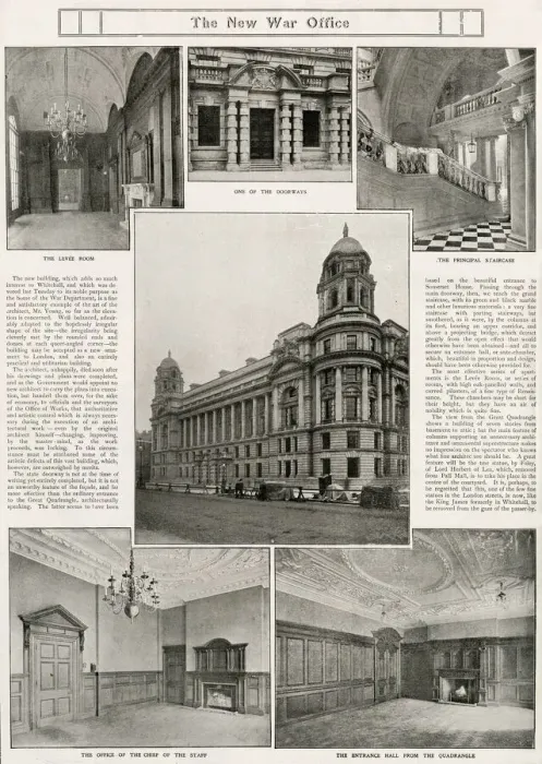 Framed Print : interior and exterior of War Office Framed Print : interior and exterior of War Office