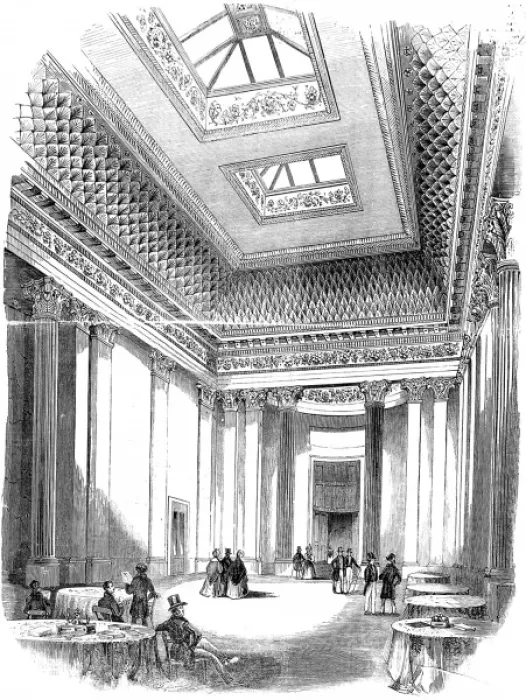 Framed Print : Interior of the Hall of Commerce, London, 1842