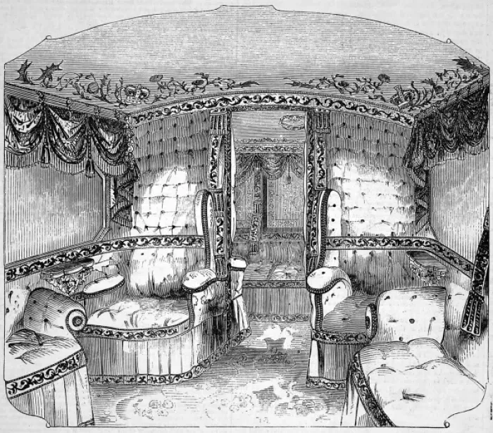 Framed Print : Interior of the Royal Southampton Railway state carriage